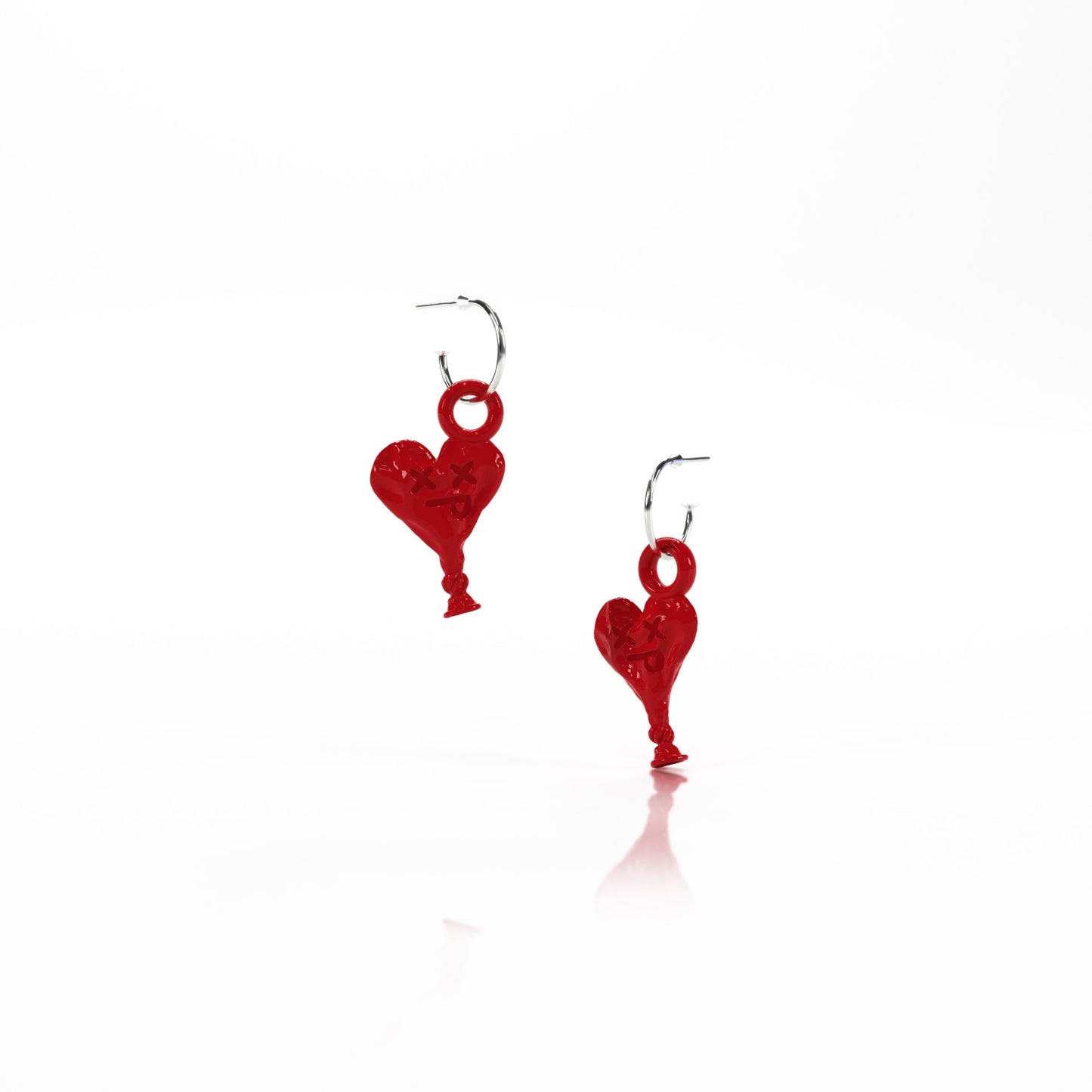 Fun hearts/hurts Balloon charm earrings