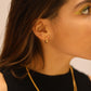 RAW hoops gold mini earrings