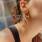 Golden Latex balloon heart earrings