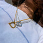 Gold foil balloon heart necklace VARI