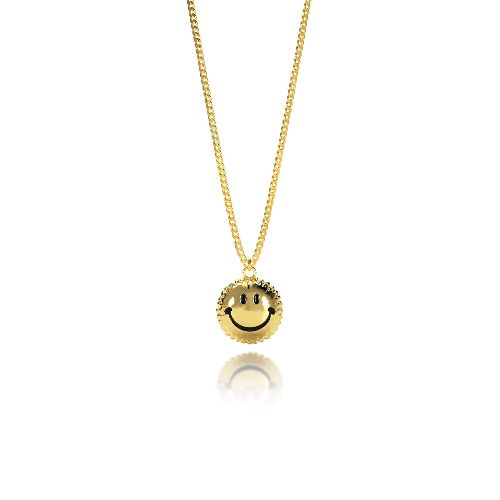 Gold NEW HAPPY FACE Balloon necklace - The ones that weren't going to come out